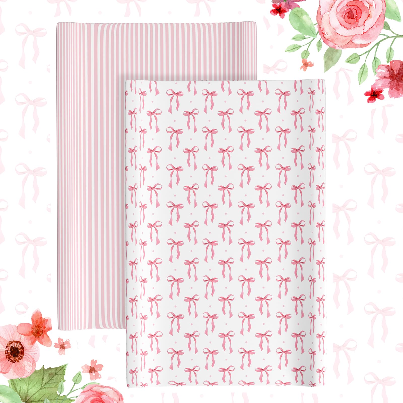 Peryiter changing pad cover stripes style adds simple nursery charm