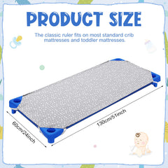 Peryiter cot sheets show corner elastic loops to keep sheets secure during naps.