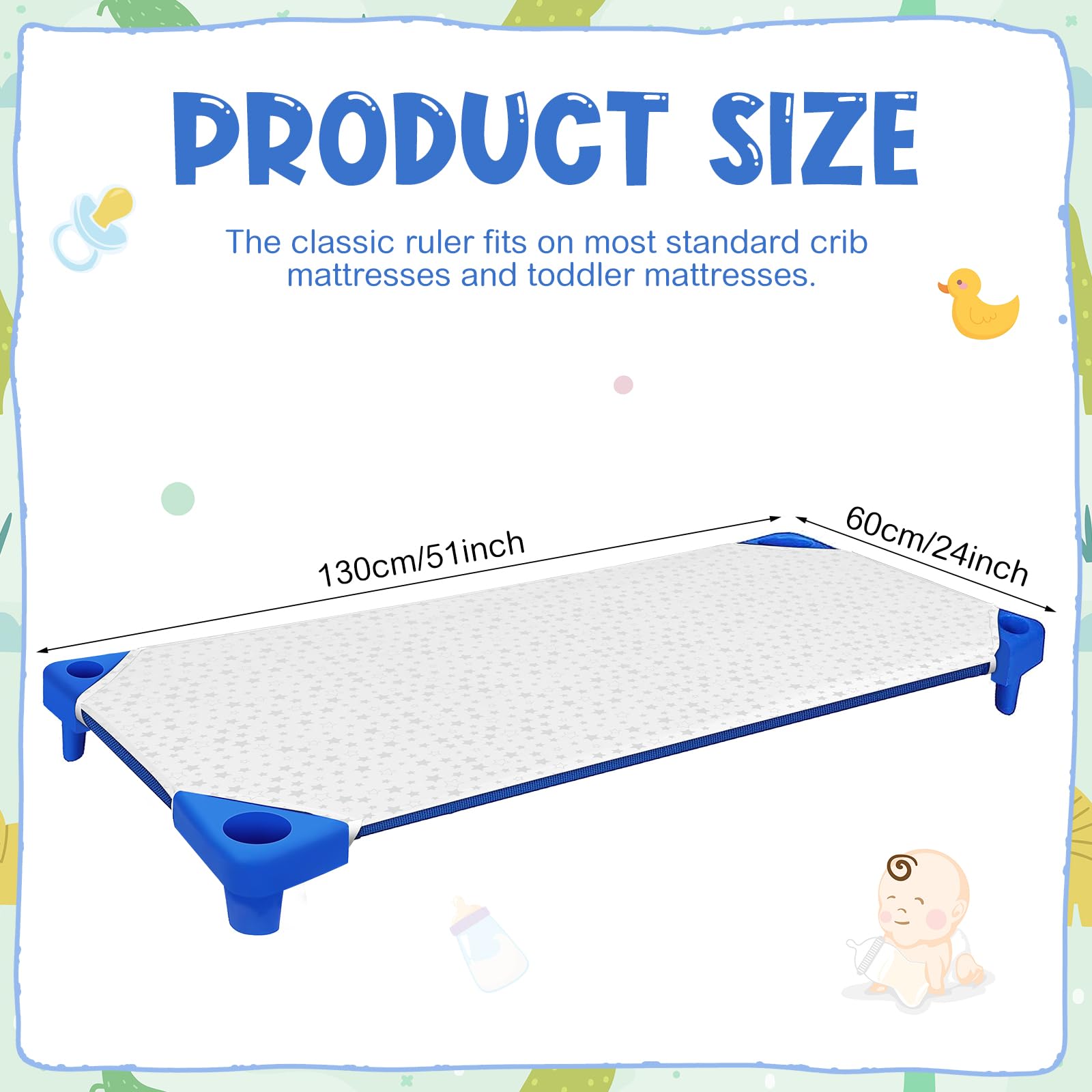 Peryiter cot sheets showing four corner elastic loops for secure fit during nap time