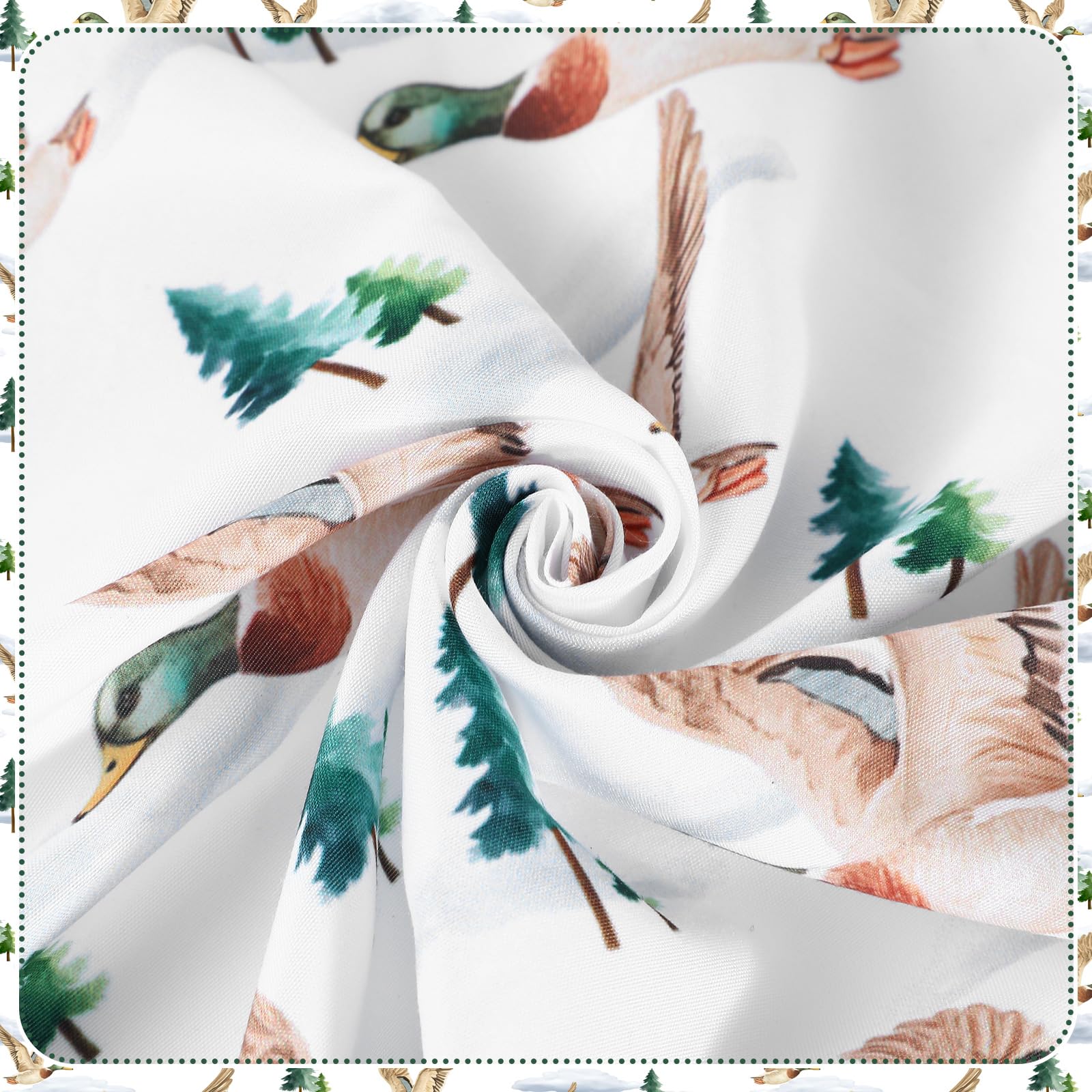 Peryiter Mallard Duck crib sheets have an 8 inch deep pocket for snug coverage.