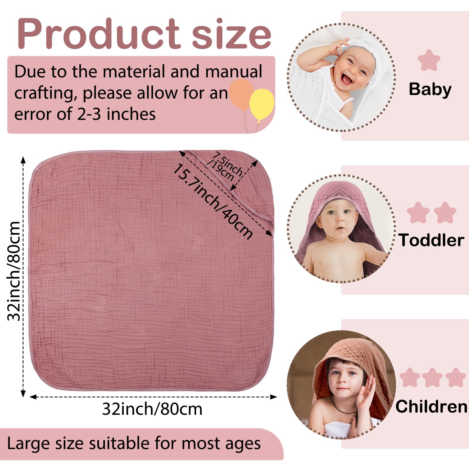 Peryiter muslin towel with six layers delivers quick moisture absorption