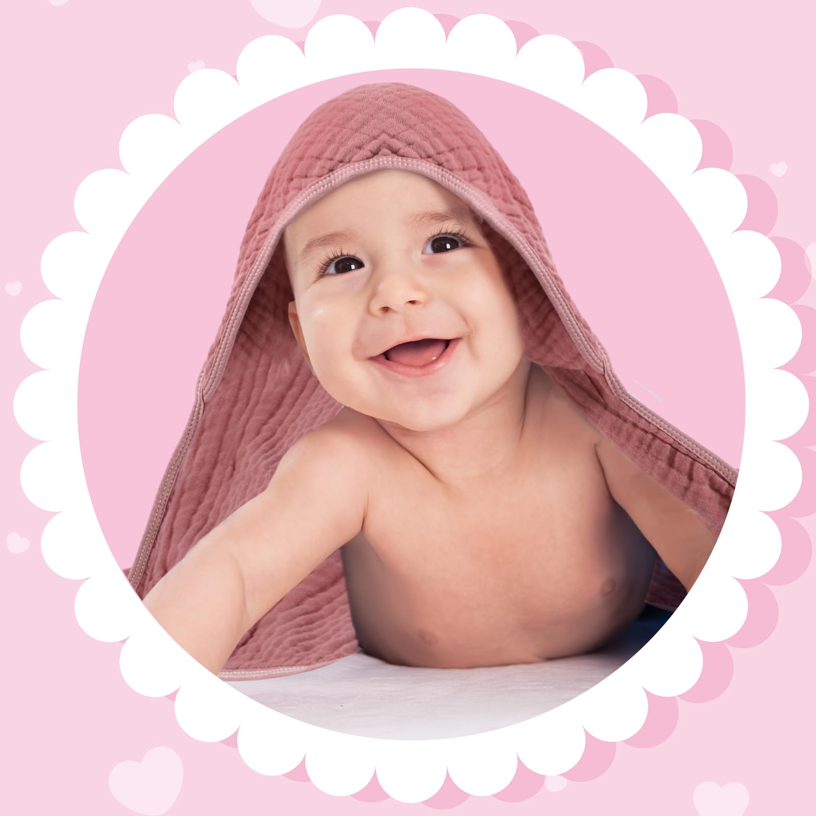 Peryiter hooded towels multi-use design can become swaddle or blanket on outings