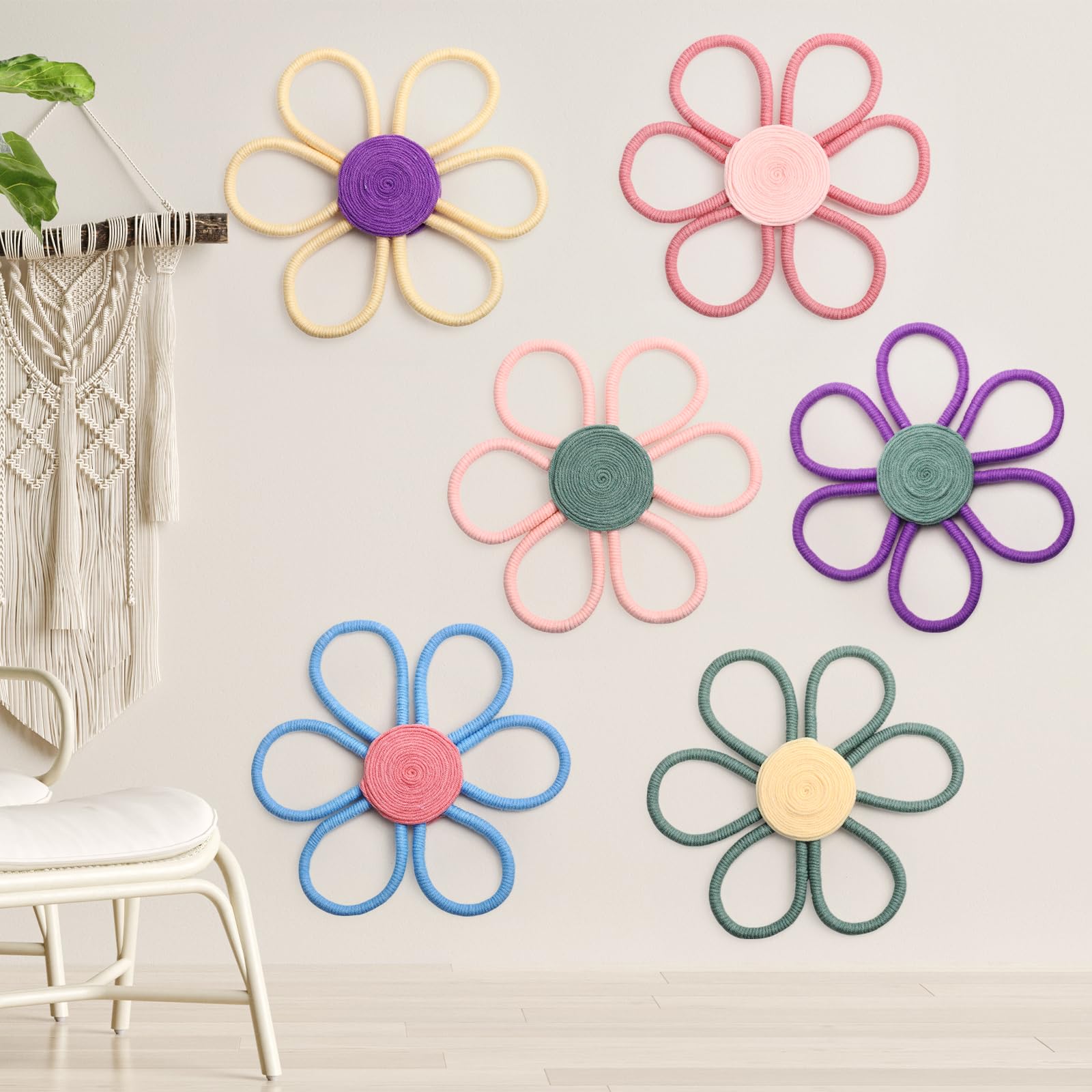 Peryiter nursery wall decor closeup shows sticky tack mounting for effortless setup