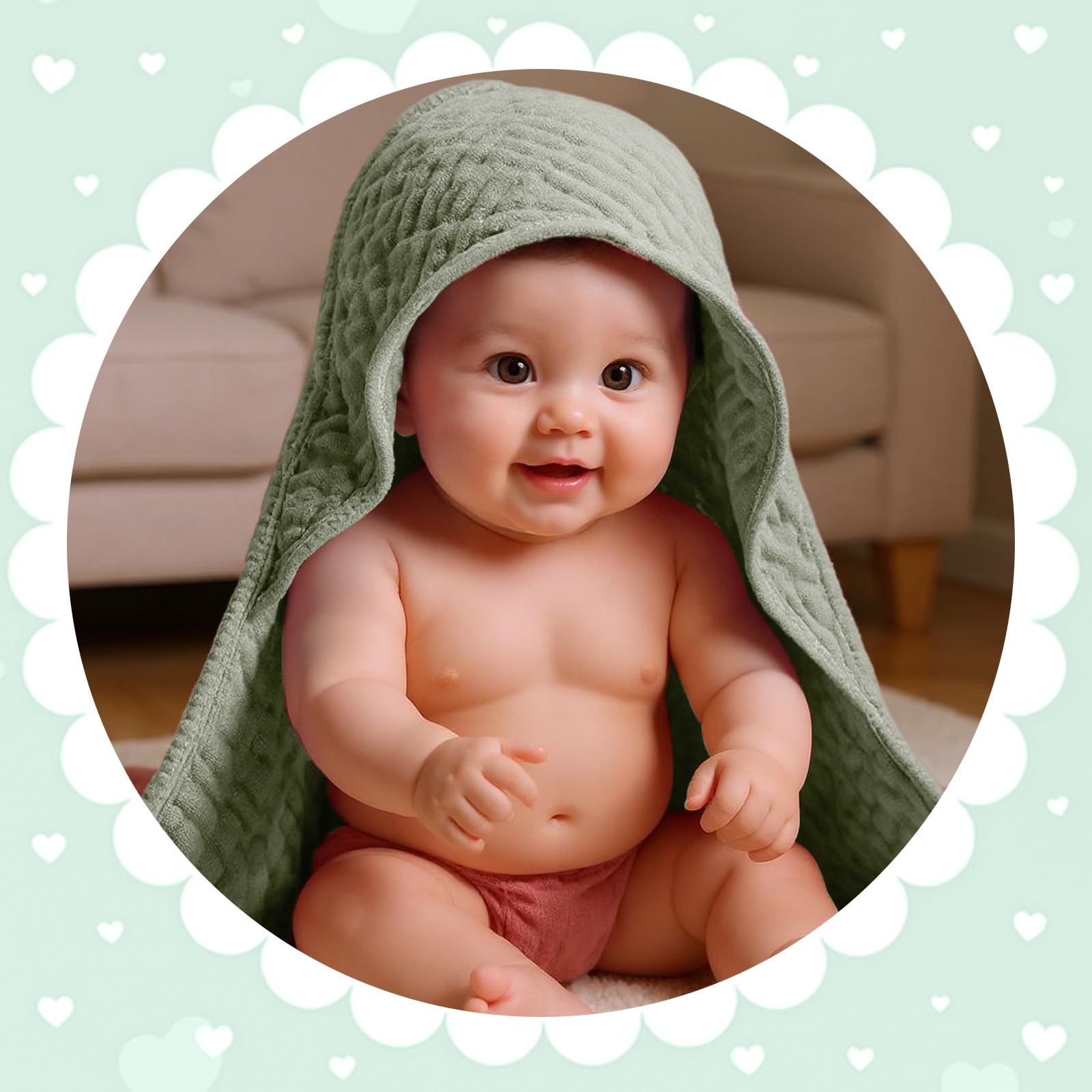 Peryiter nursery-ready towel set doubles as swaddle or diaper-changing cover.