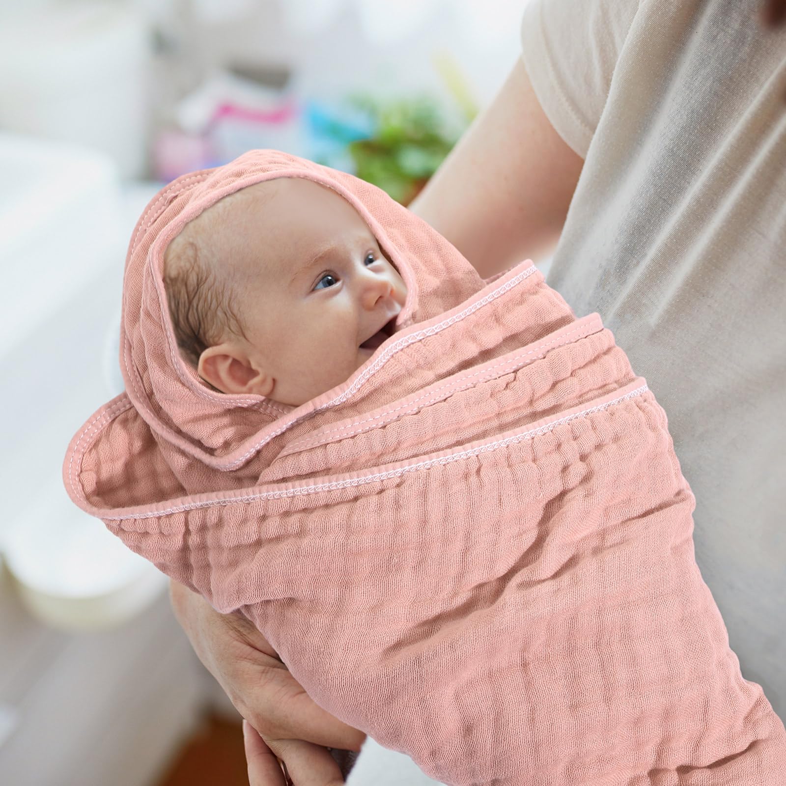 Peryiter pink series baby towels gift-ready in a cheerful palette