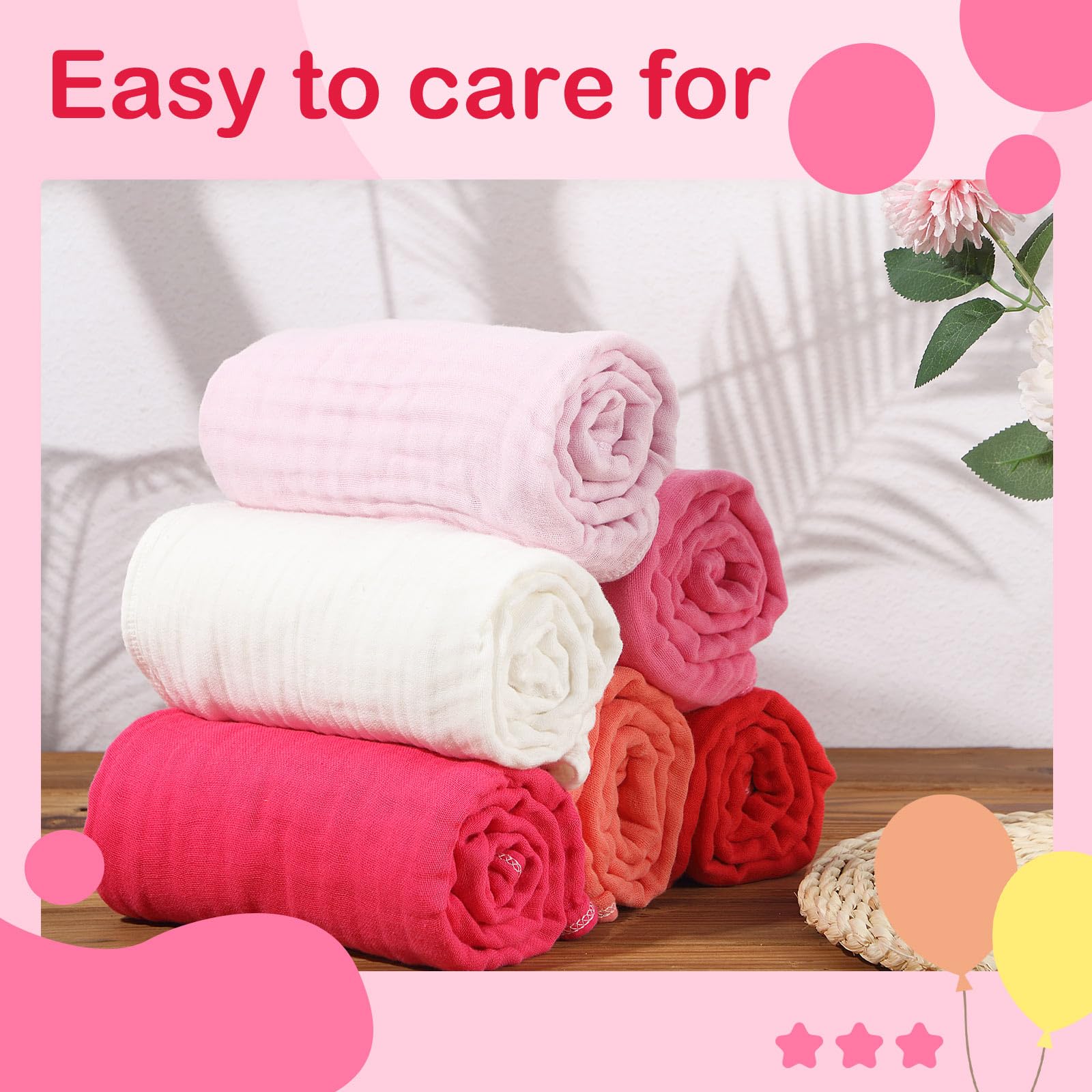 Peryiter soft cotton muslin towel with durable, neatly finished edges
