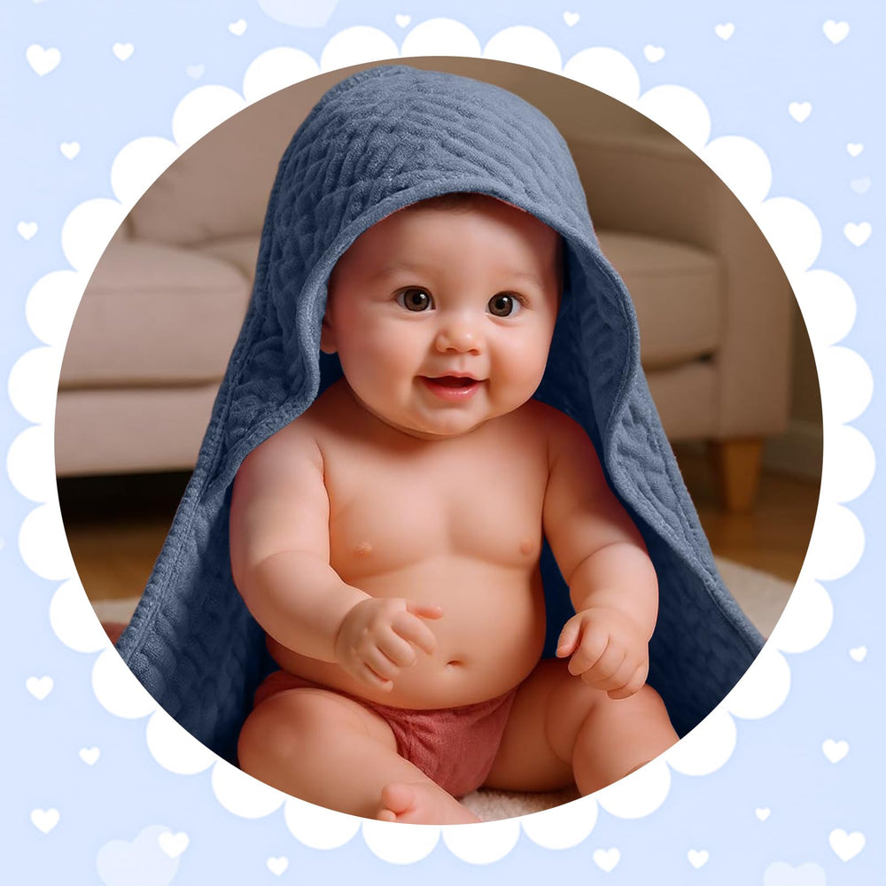 Peryiter versatile-use baby towel doubles as blanket or swaddle for cozy moments.
