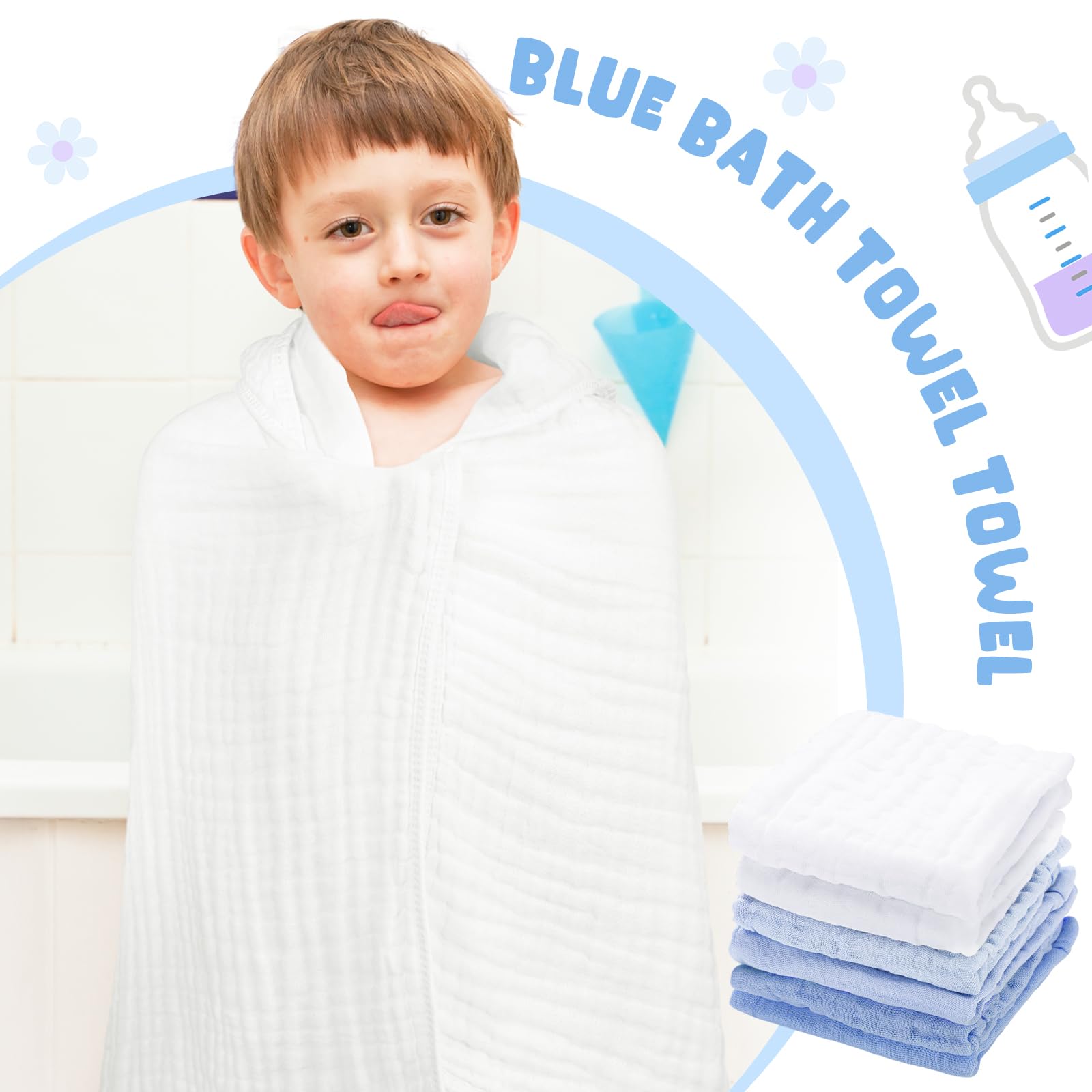 Peryiter blue wash cloth close-up highlighting practical daily use.