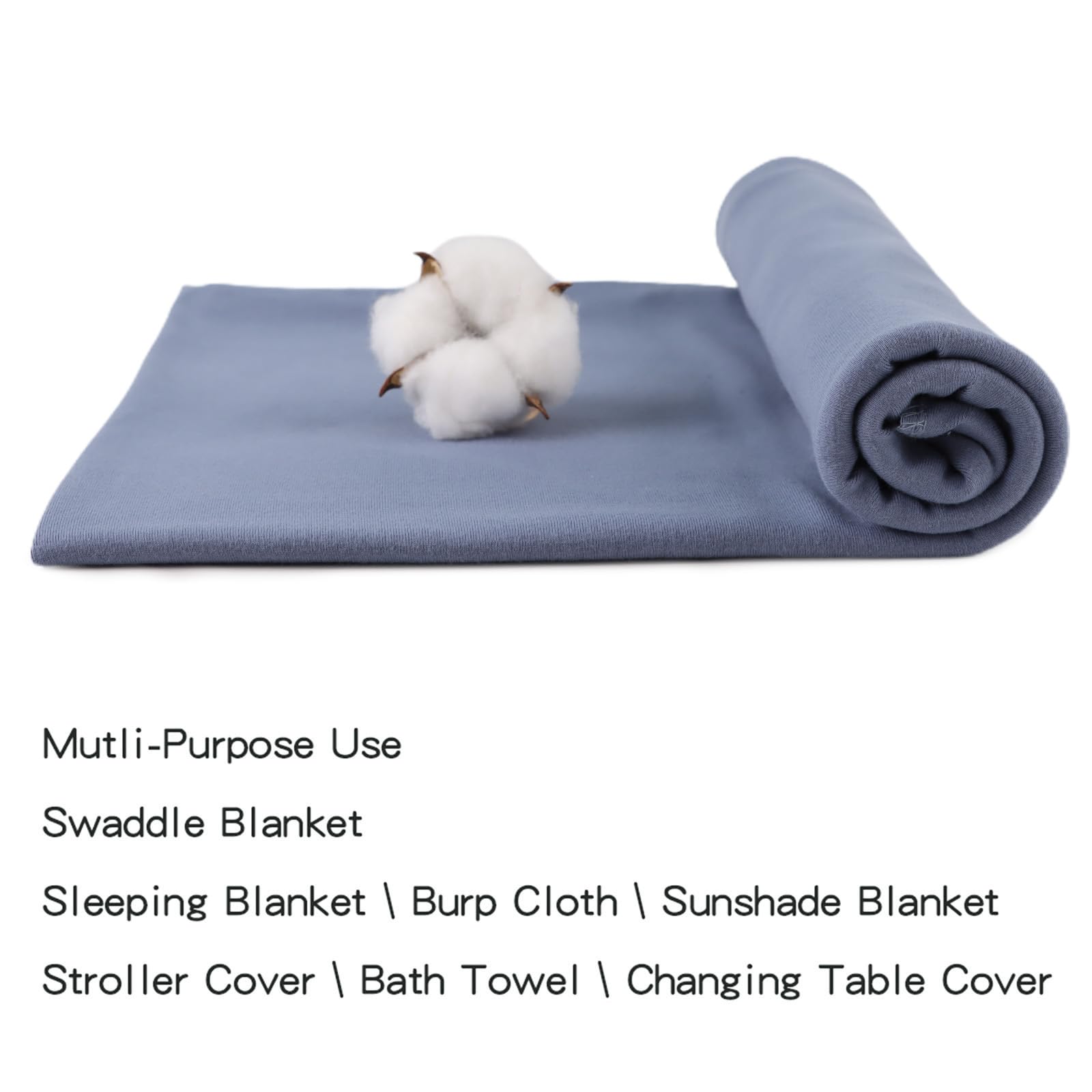 PESAAT hazy blue double-layer fabric highlights soft warmth for newborn comfort.