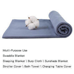 PESAAT hazy blue double-layer fabric highlights soft warmth for newborn comfort.
