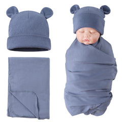 PESAAT packaging image shows a ready-to-gift cotton baby swaddle hat set.