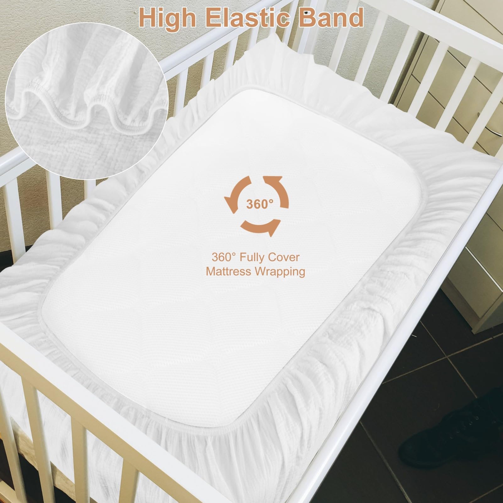 Pet Rejoir crib sheet machine washable for easy cleanup after spills