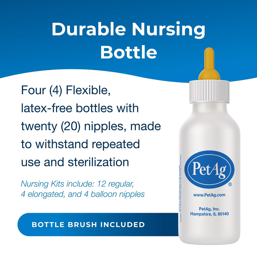 PetAg Nursing Kit silicone nipples variety to fit different mouths