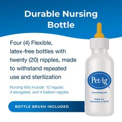 PetAg Nursing Kit silicone nipples variety to fit different mouths