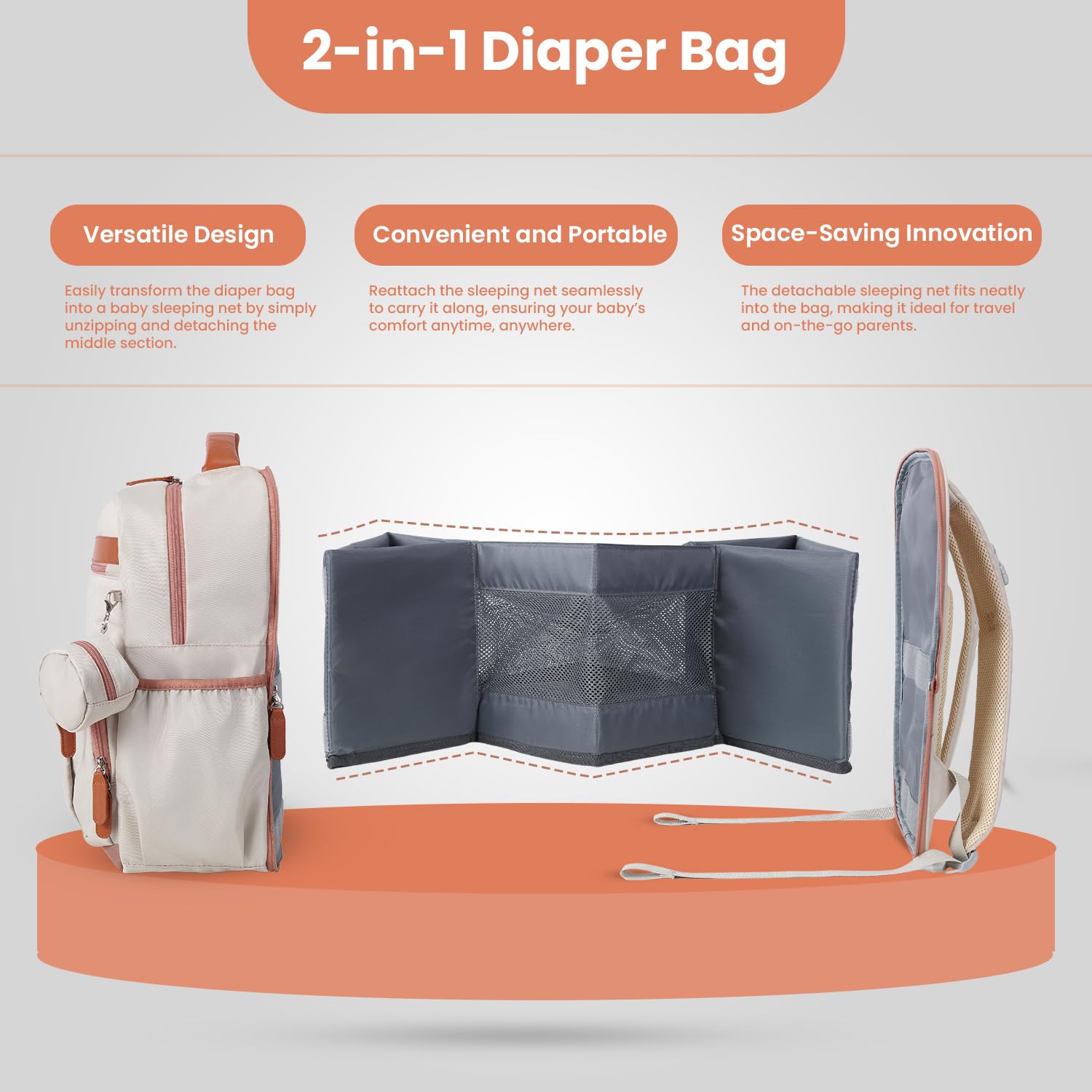Petino Pura insulated pockets beige for keeping bottles warm or cold