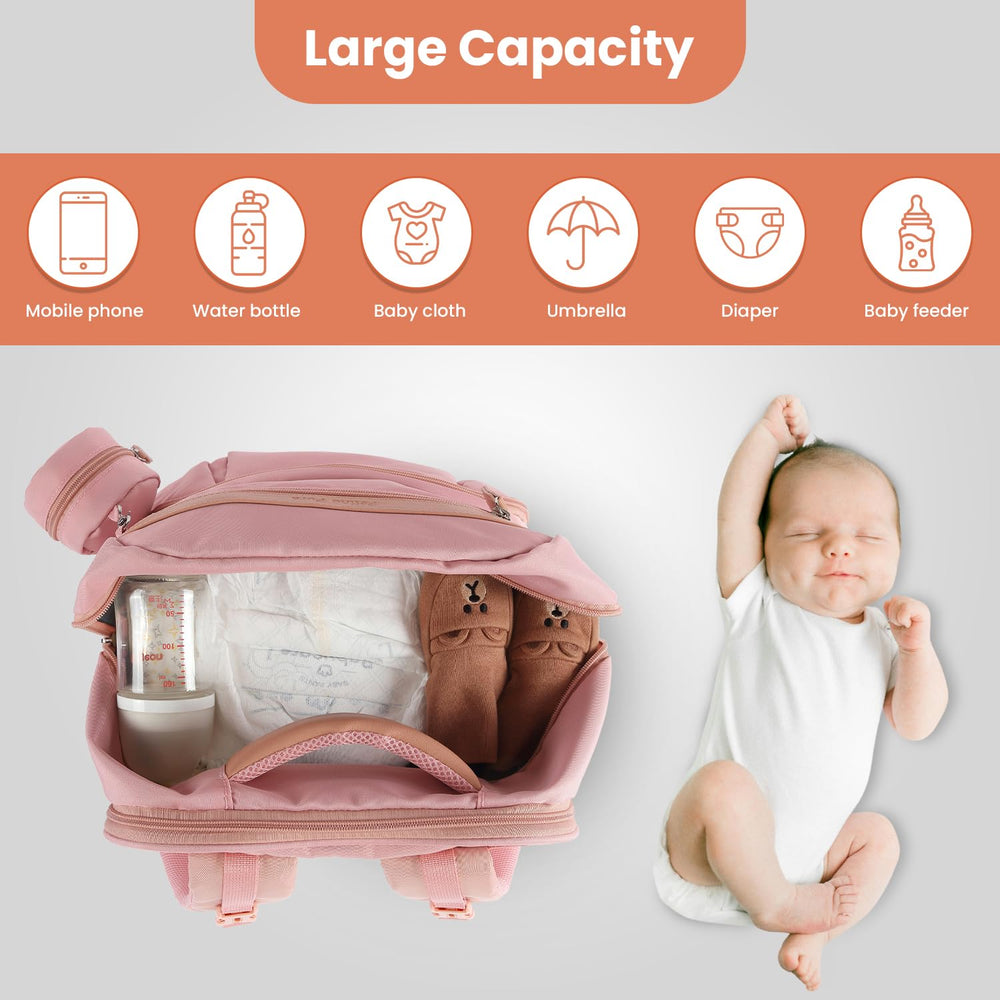 Petino Pura bag features multiple compartments for organized baby items.