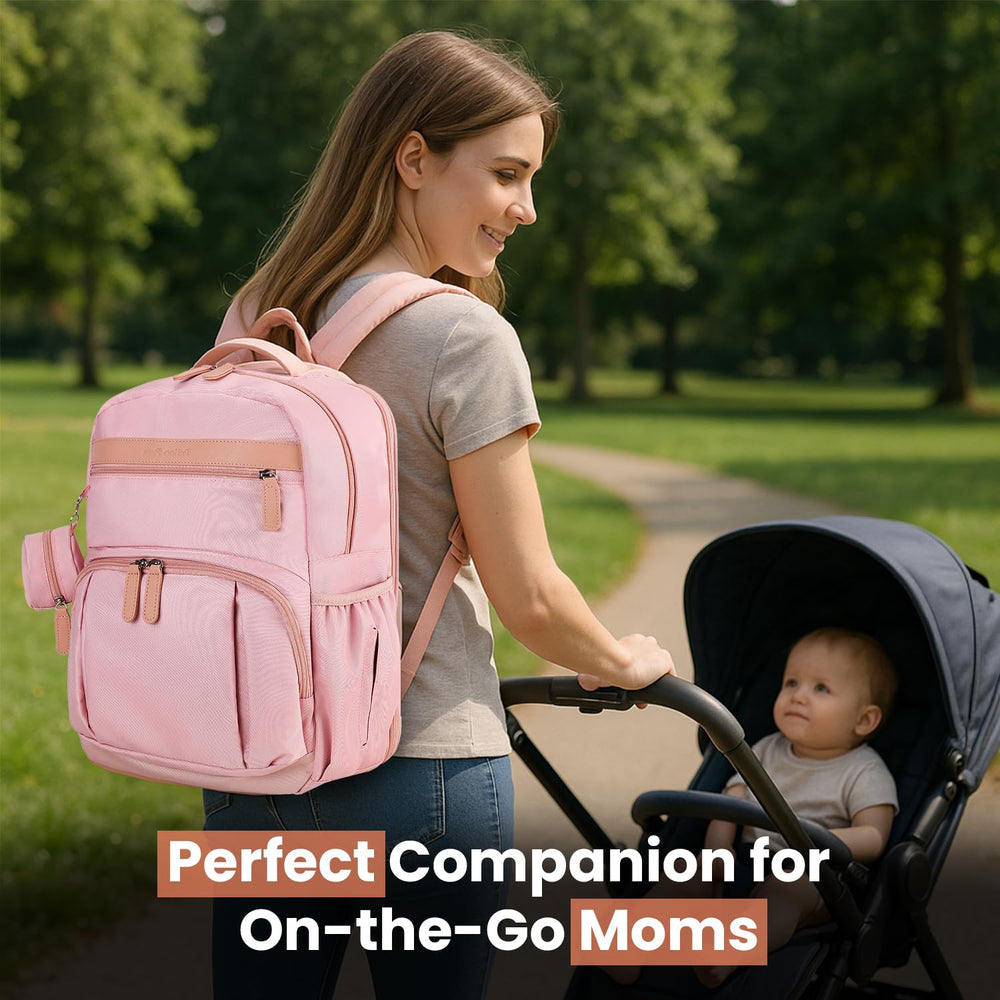Petino Pura pink diaper bag makes a stylish, practical gift for new parents.