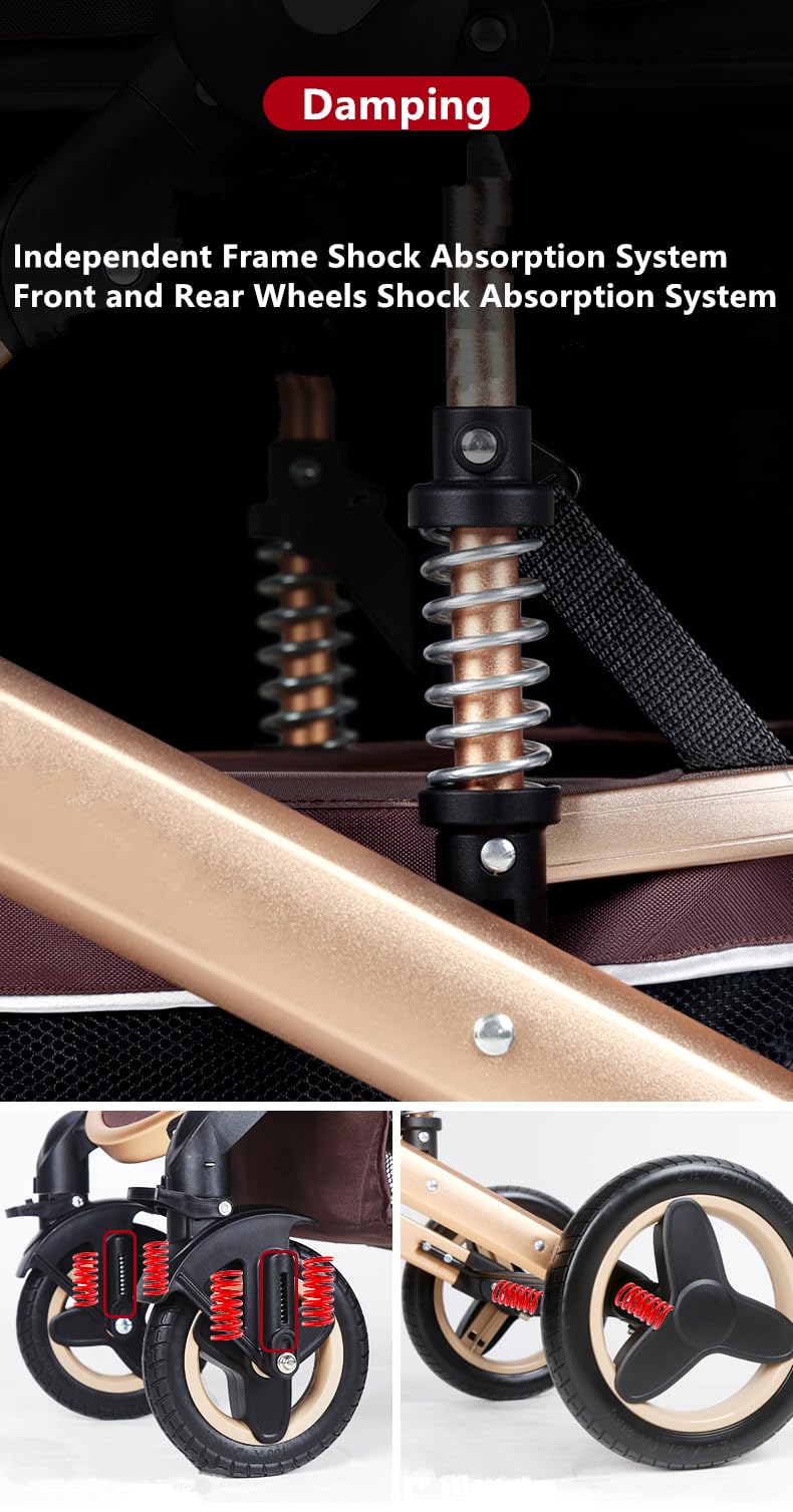 Petit B612 Luxury Stroller high landscape view keeps baby engaged on the go.