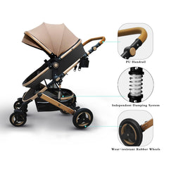 Petit B612 luxury stroller high landscape view captures baby's world while you push.