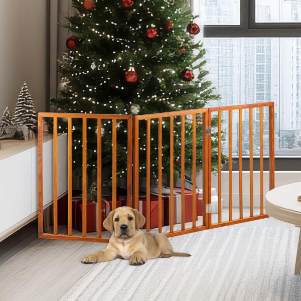 PETMAKER portable dog gate is travel-friendly for visits or temporary setups.
