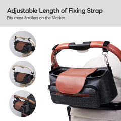 PETTENA dog stroller organizer offers large storage for essentials