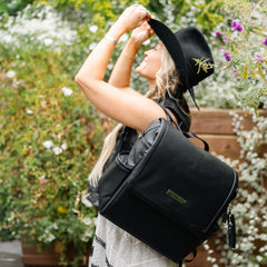 Petunia Pickle Bottom Boxy Backpack external bottle pockets for quick access