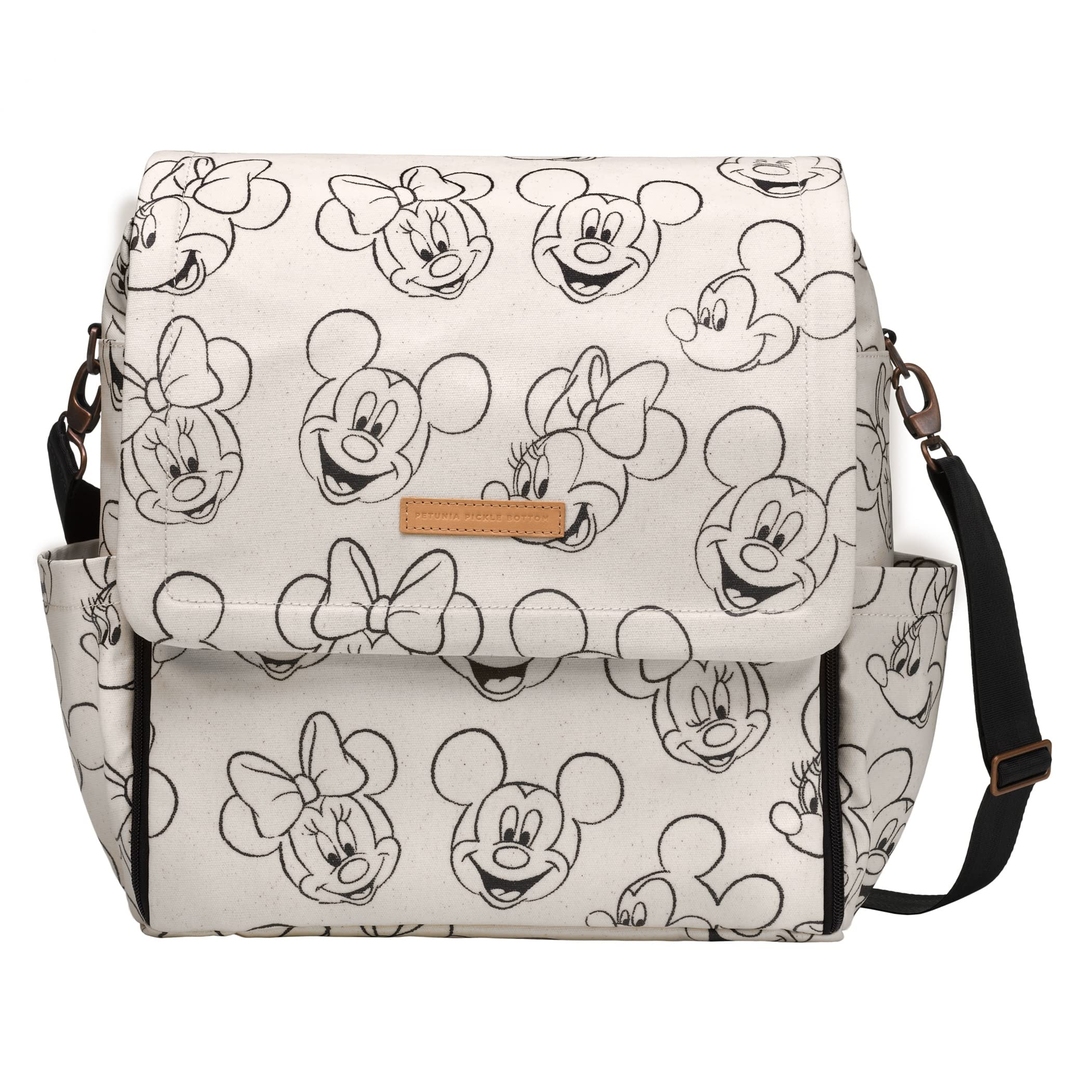 Petunia Pickle Bottom Boxy Backpack built-in changing station for on-the-go diapering.