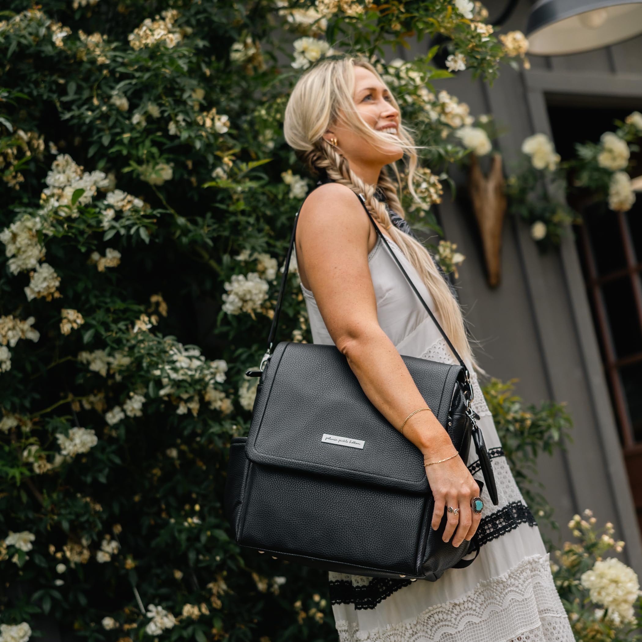 Petunia Pickle Bottom Boxy Backpack dual-carry options for hands-free versatility