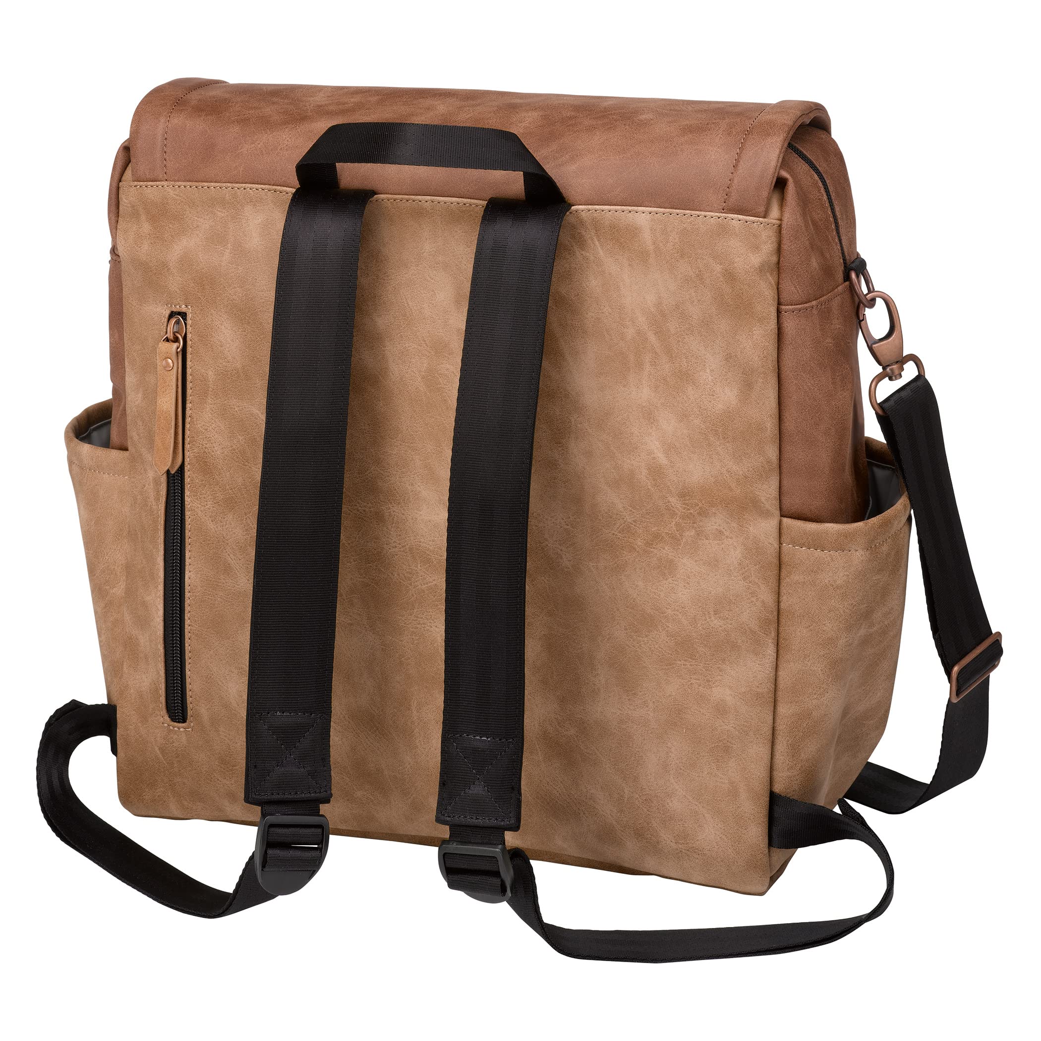 Petunia Pickle Bottom Boxy Backpack Brioche interior pockets organized for essentials