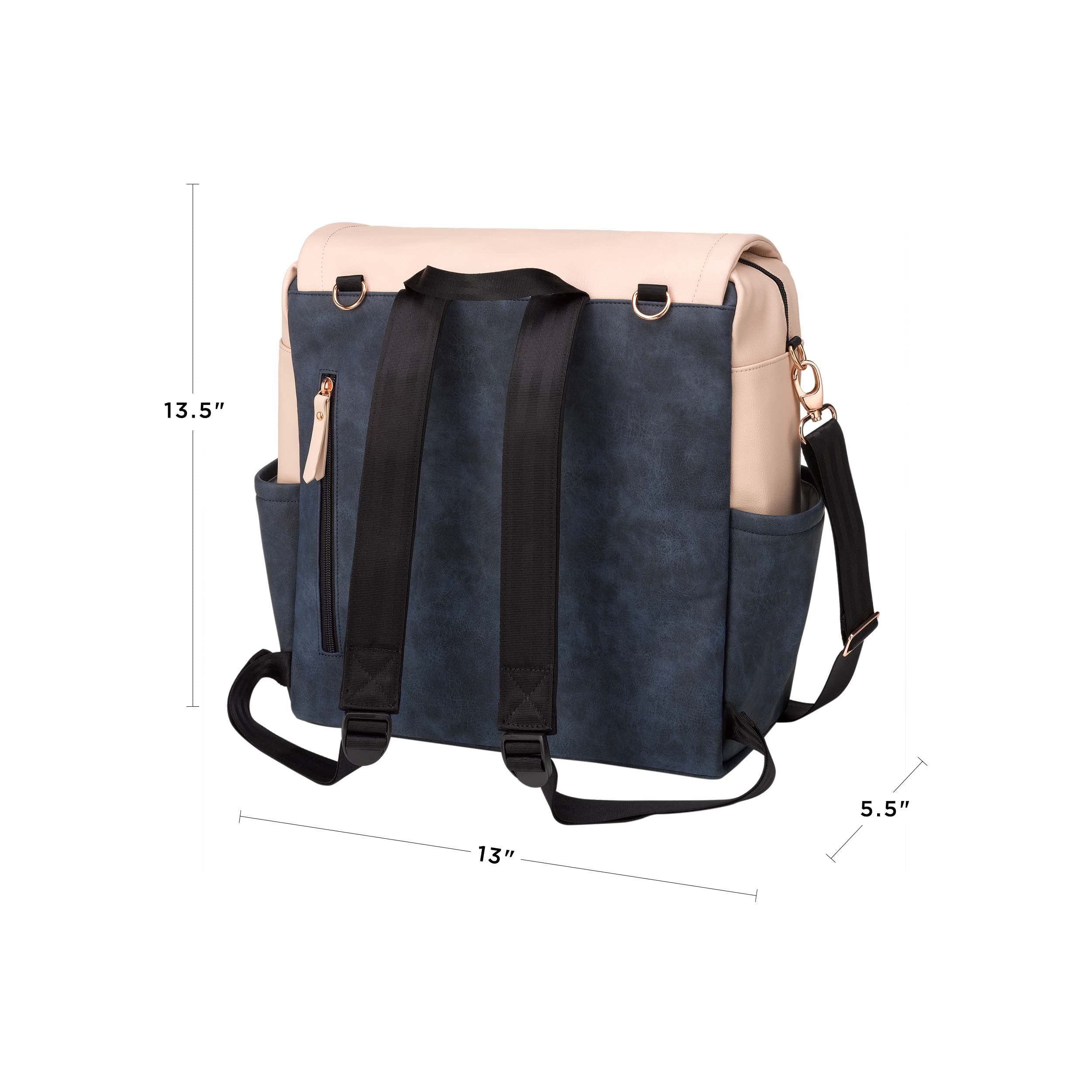 Petunia Pickle Bottom Boxy Backpack magnetic closure for secure access.