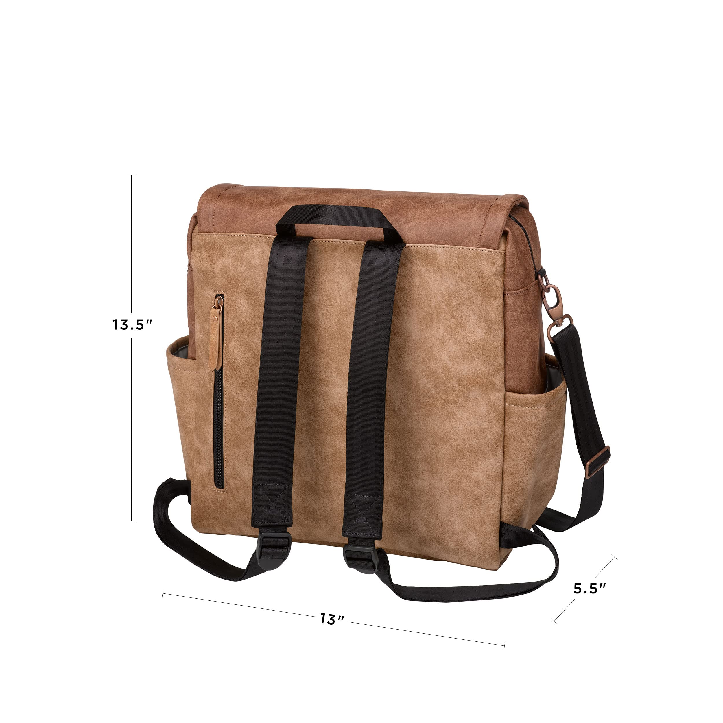 Petunia Pickle Bottom Boxy Backpack Brioche stroller straps for hands free mobility