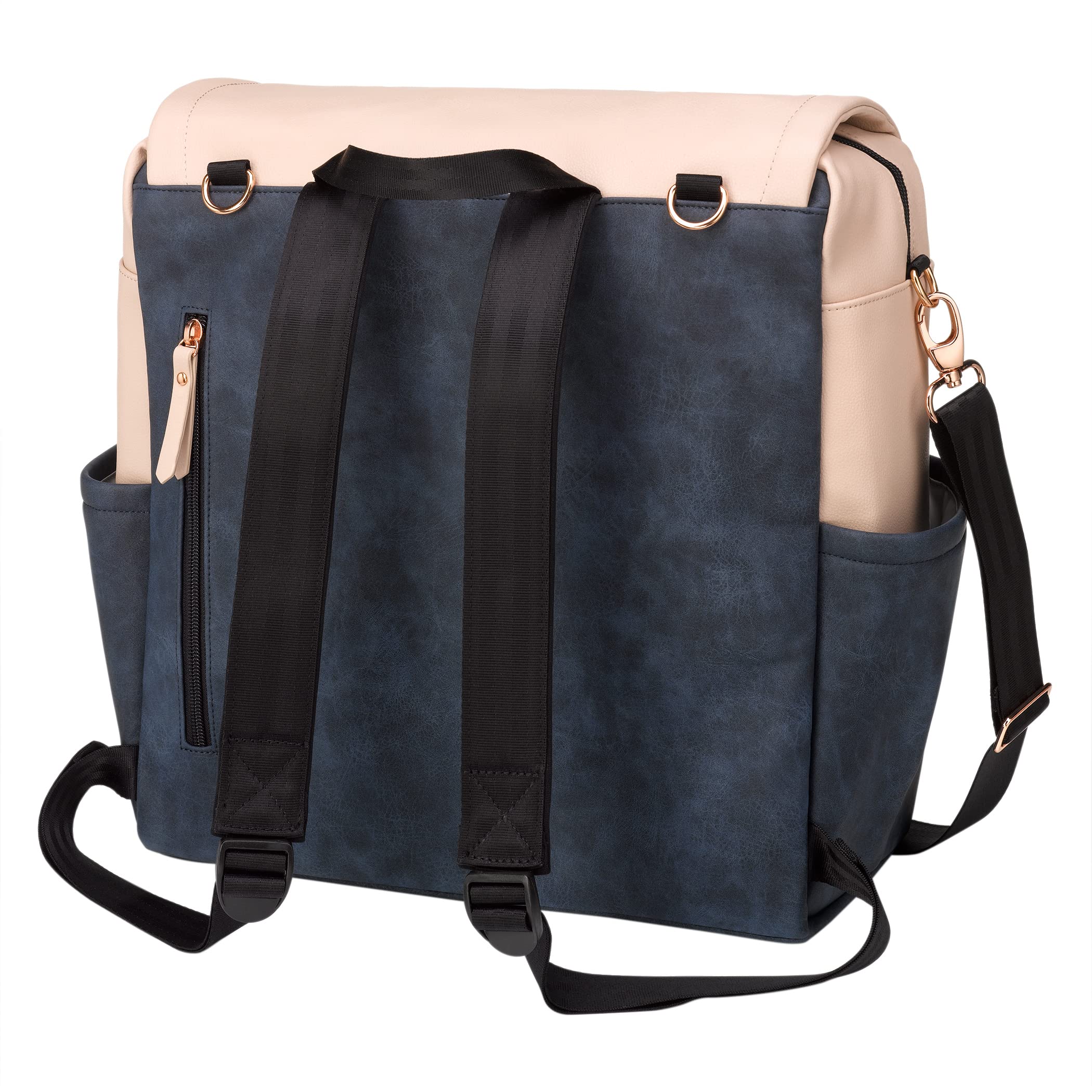 Petunia Pickle Bottom Boxy Backpack stroller straps for hands-free outings.