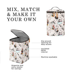 Petunia Pickle Bottom Cool Pixel Plus durable PEVA finish allows wipe-clean maintenance.