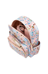 Petunia Pickle Bottom District Backpack Pink, side pocket for quick-access items