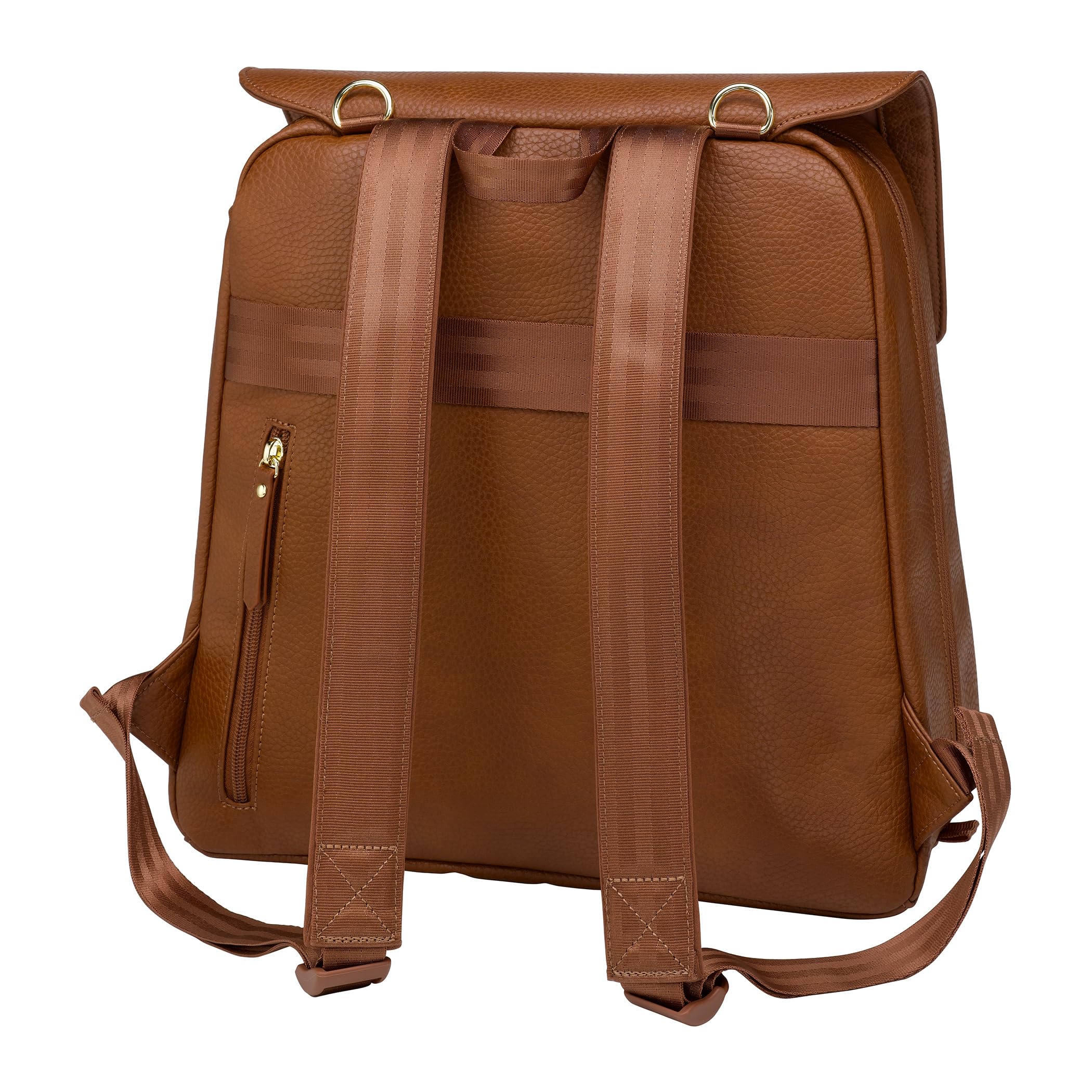 Petunia Pickle Bottom Meta Backpack insulated bottle pocket in action for beverages on outings