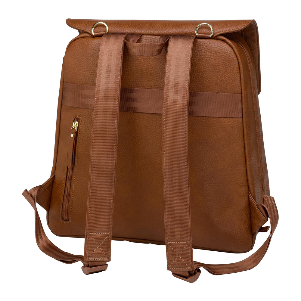 Petunia Pickle Bottom Meta Backpack insulated bottle pocket in action for beverages on outings