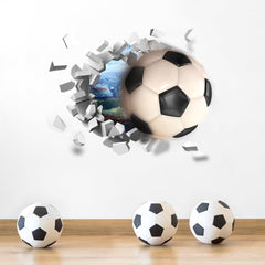 PEUTIER 3D football wall sticker assembly brings vibrant colors to energize kids' play spaces