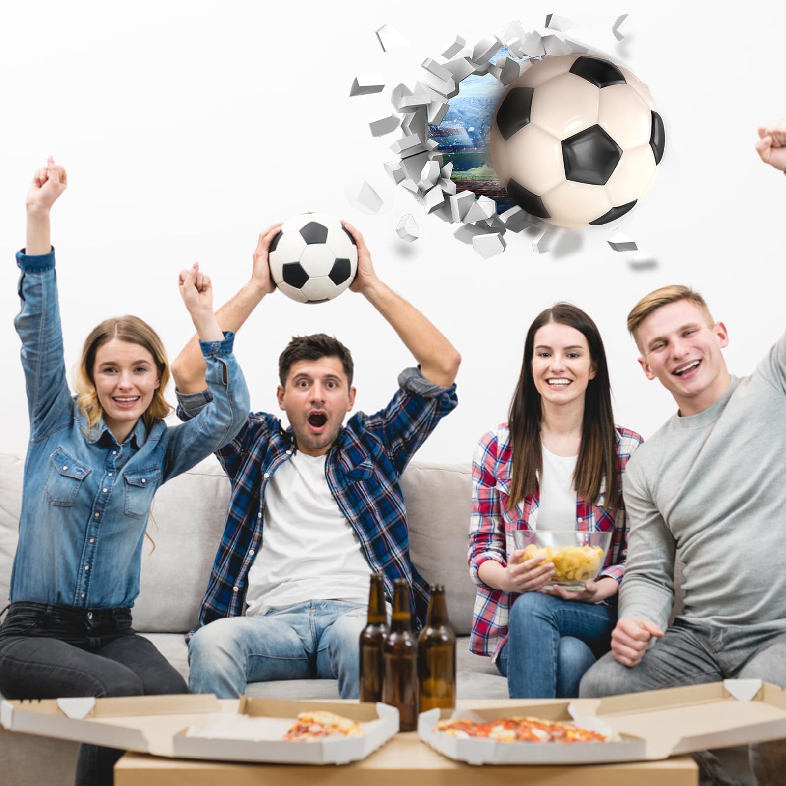 PEUTIER kids-bedroom soccer decor with dynamic football motifs