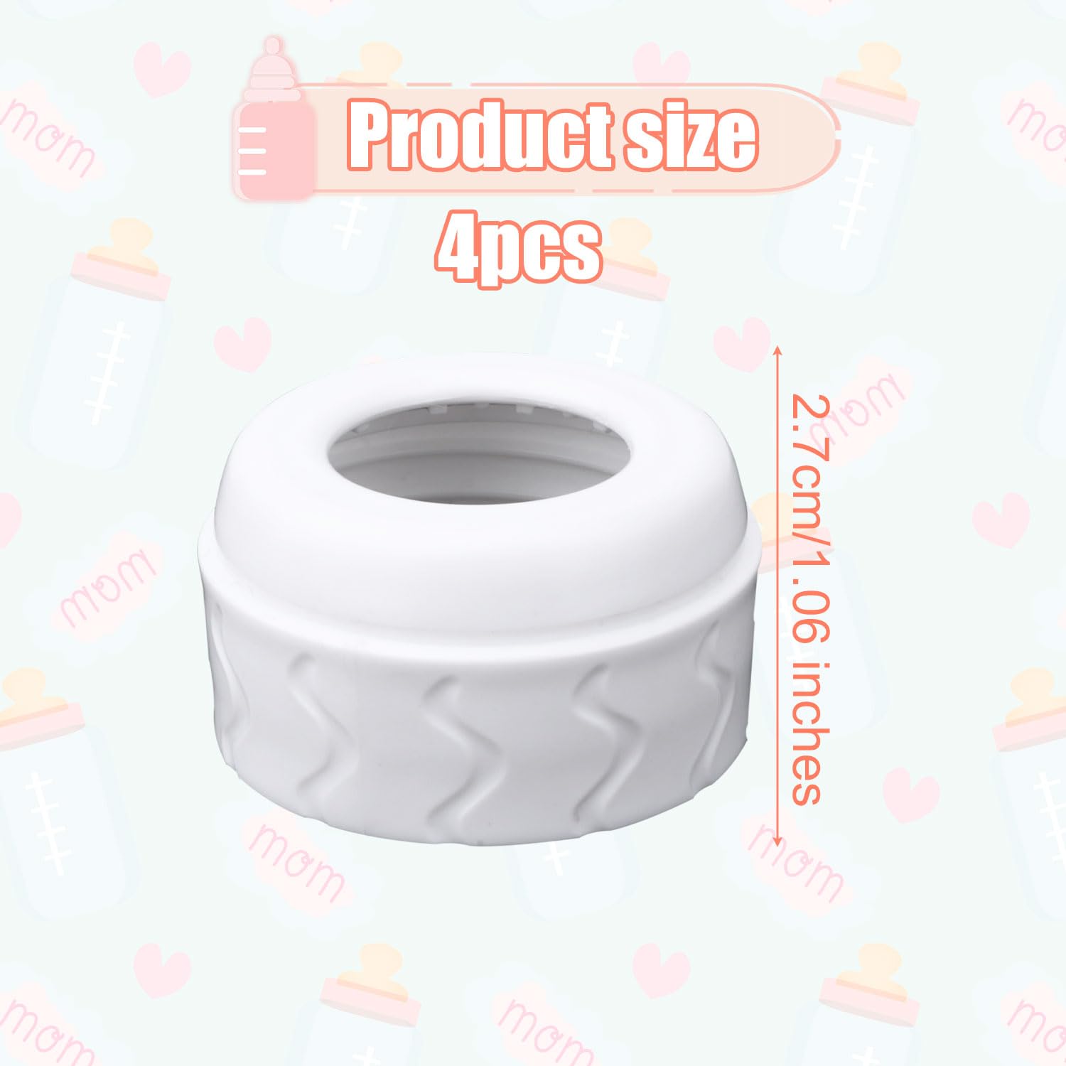 PEUTIER bottle nipple collar ring compatible with glass and plastic Dr. Brown's bottles for 4oz and 8oz