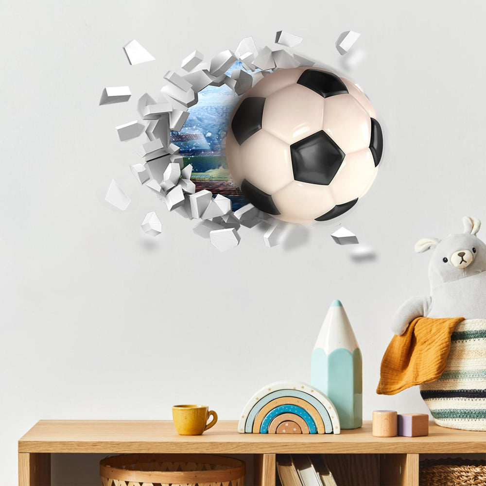 PEUTIER two-sheets soccer wall decal provides complete wall coverage