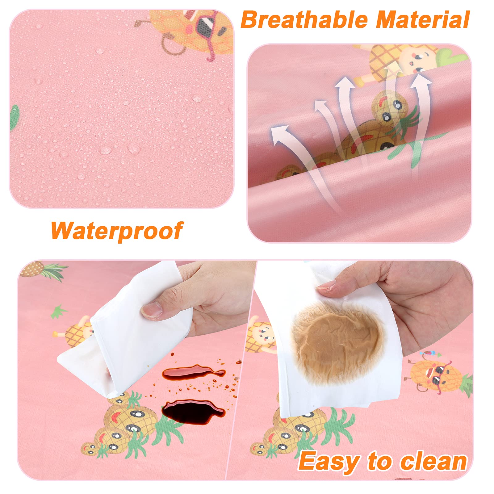 PewinGo full-cover high chair pink prevents clothing stains during self-feeding sessions