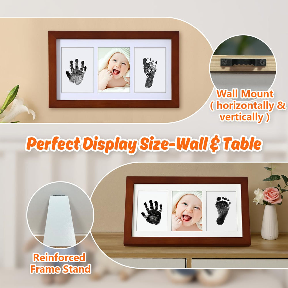 Pewingo baby footprint impression card with an inkless print