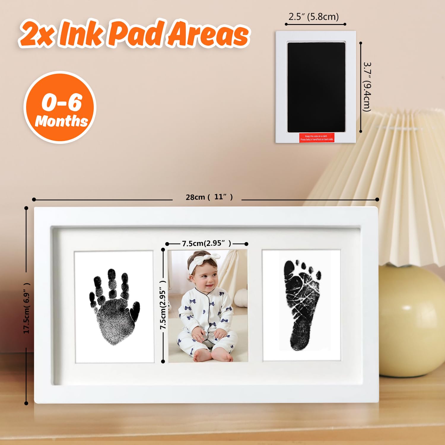 PewinGo baby room nursery-decor frame showcases memory display in a lovely setting