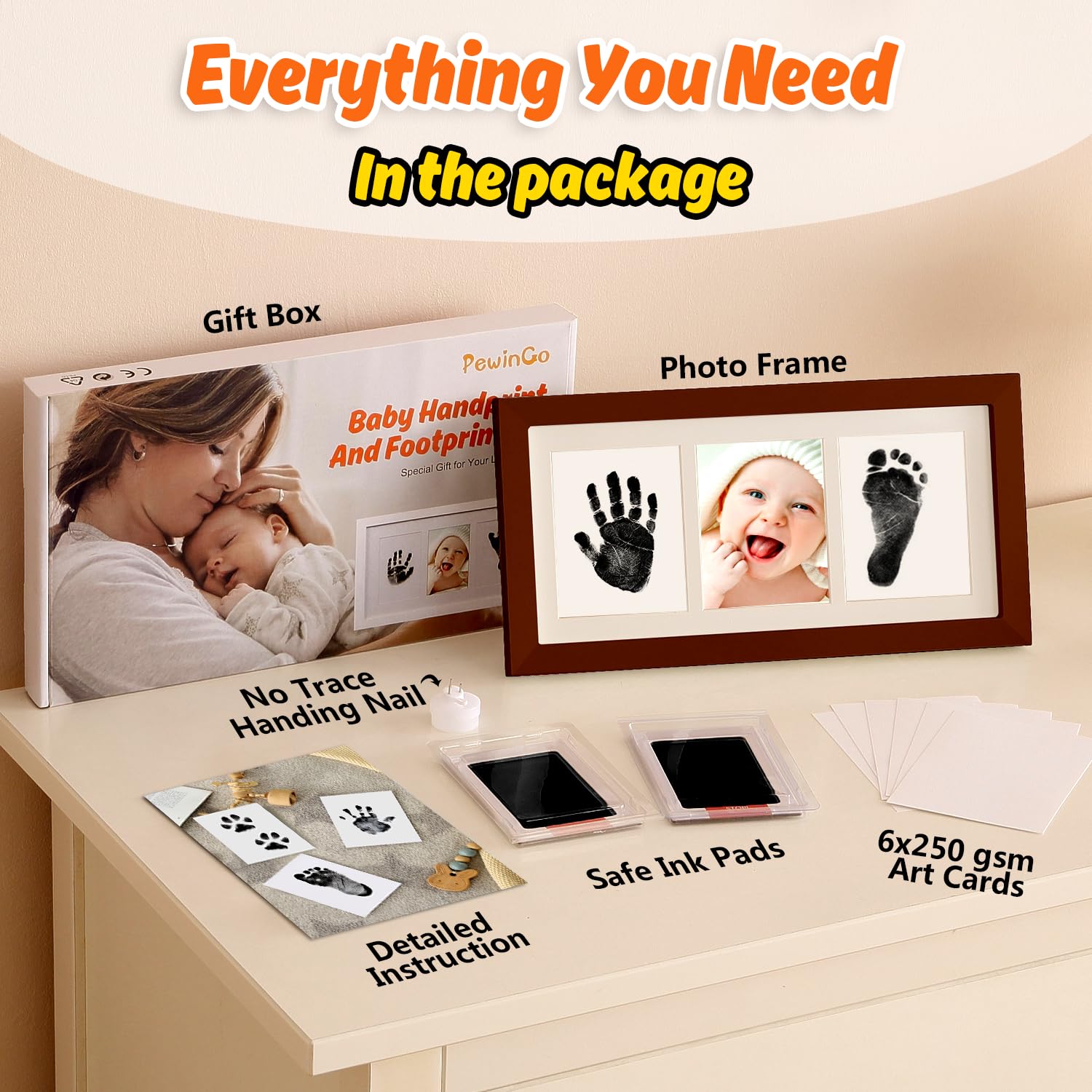 Pewingo kit contents show inkless pads and cards