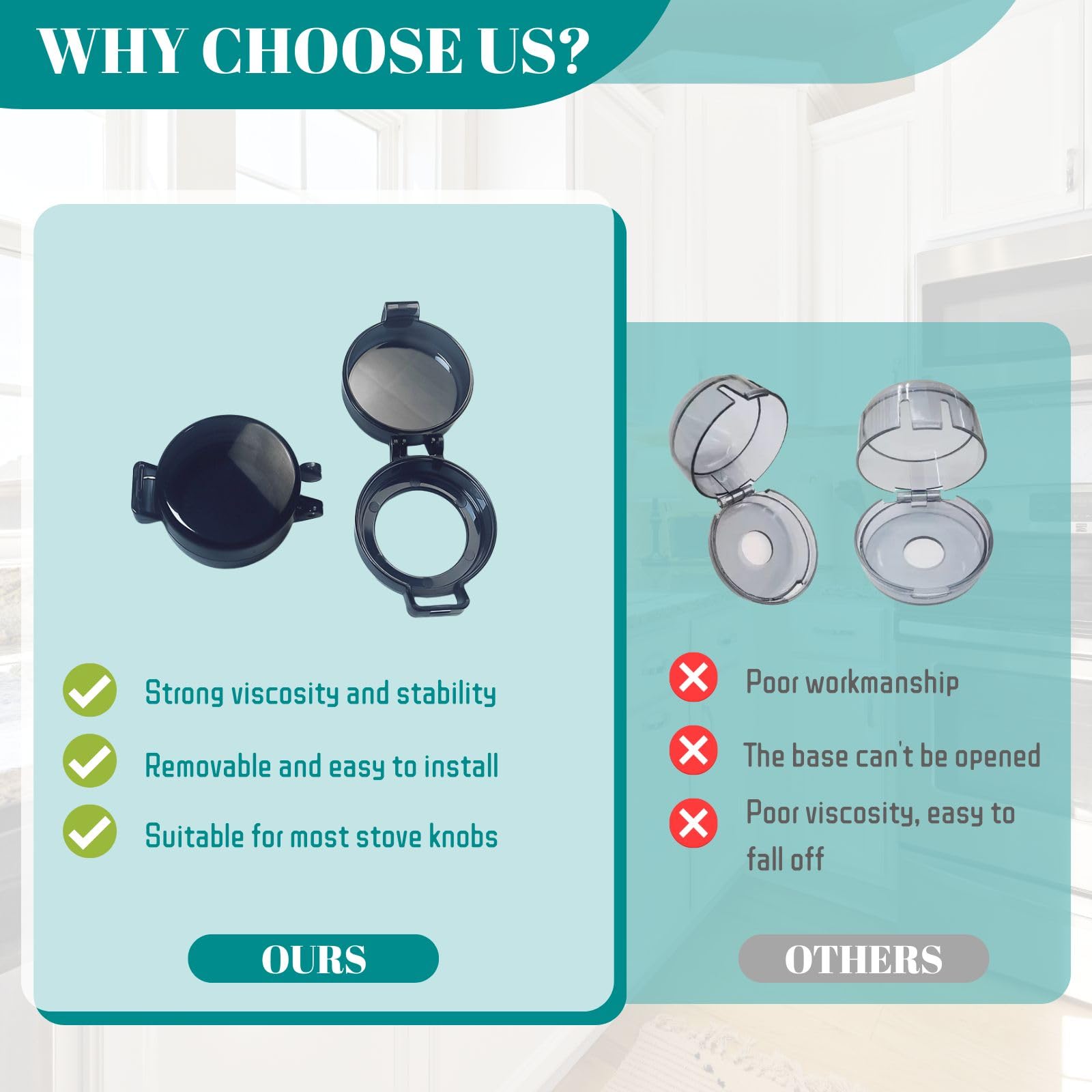 Pewosrid easy-install covers with adhesive pads simplify rental or temporary setups.