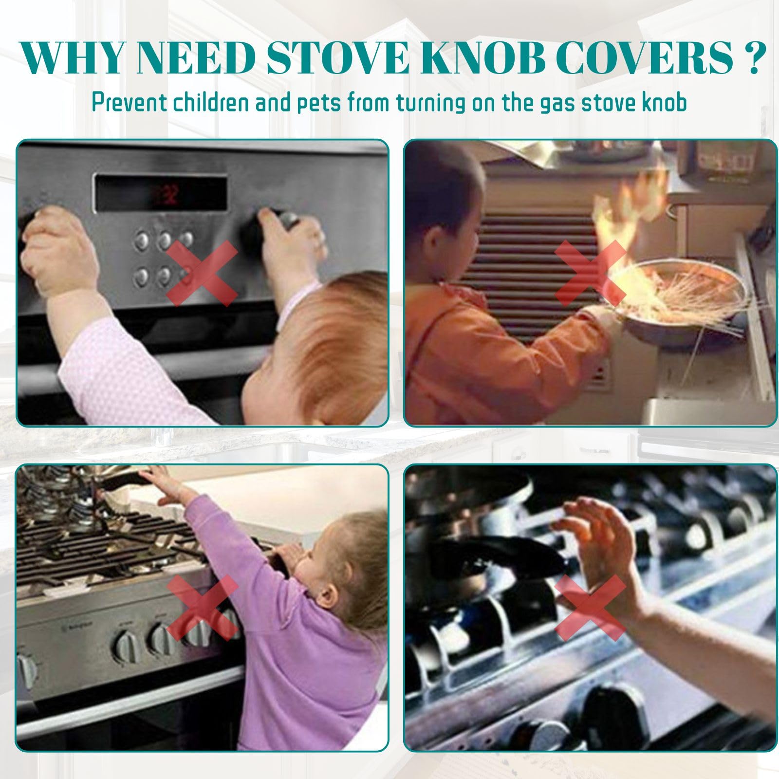 Pewosrid sleek clear design blends with kitchen decor while keeping knobs accessible.