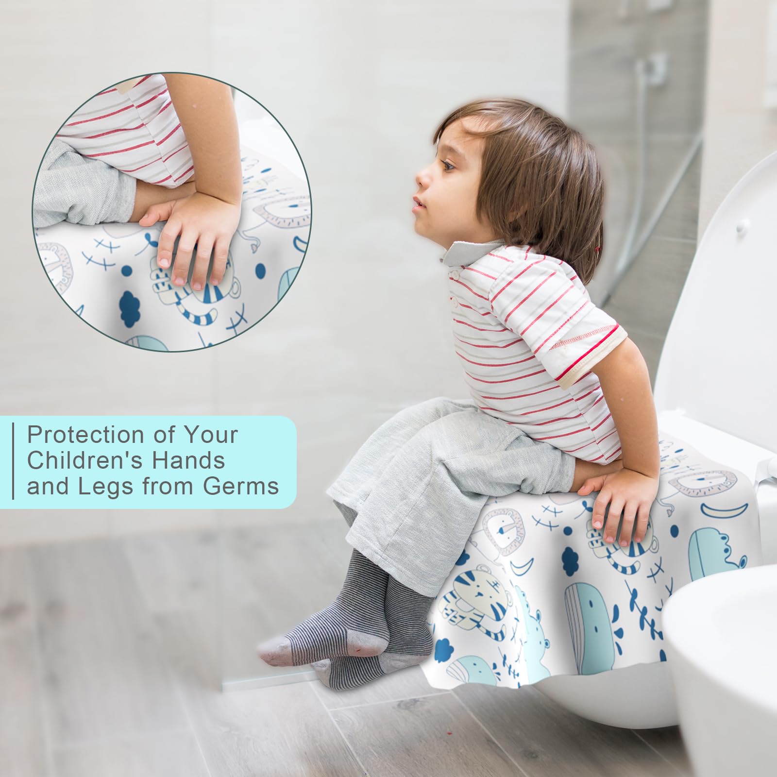 Peyazoco child-friendly pattern supports toddlers during potty training.