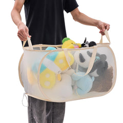 Peyorom mesh fabric bin for quick toy visibility