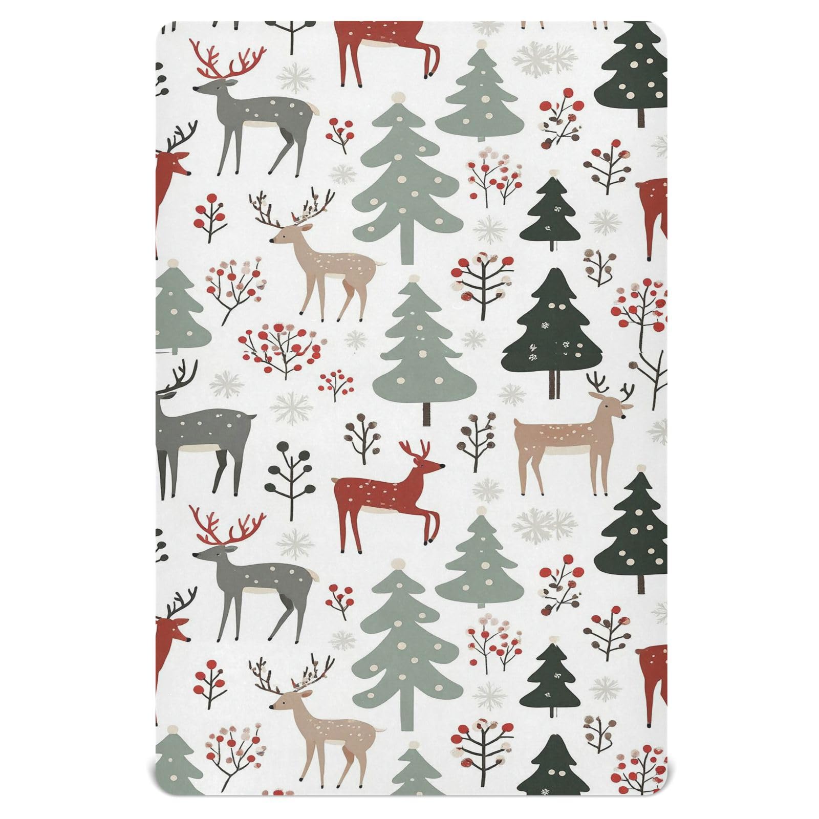 Pfrewn crib sheet 4-way stretch fabric maintains smooth surface with less wrinkling.