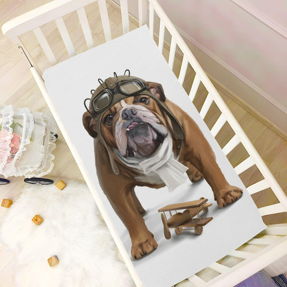 Pfrewn crib sheet showing elastic-band-fit secures snug, wrinkle-free sleep.